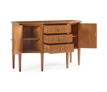 Windsor Crotch Walnut Breakfront Sideboard