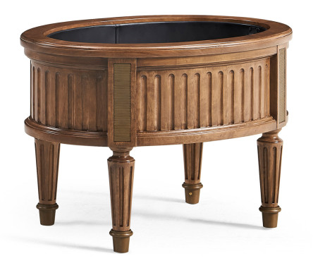LDS Custom Oval Trough Planter - LDS Taylorsville Temple