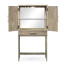 Rustic Grey Drinks Cabinet with Iron Base
