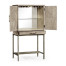 Rustic Grey Drinks Cabinet with Iron Base