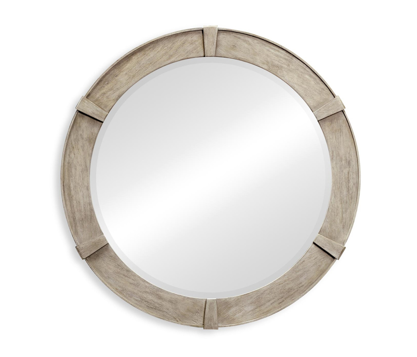 Rustic Grey Round Mirror