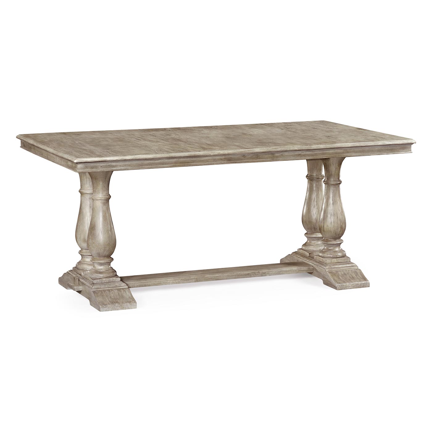 Rustic Grey Rectangular Fixed Top Dining Table 71
