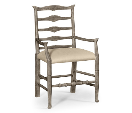 Casual Ladder Back Arm Chair