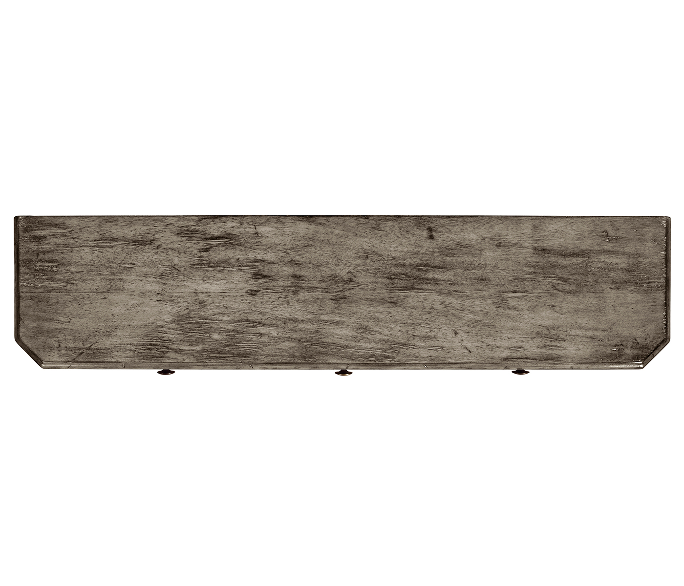 Antique Dark Grey Three Drawer Large Console Table