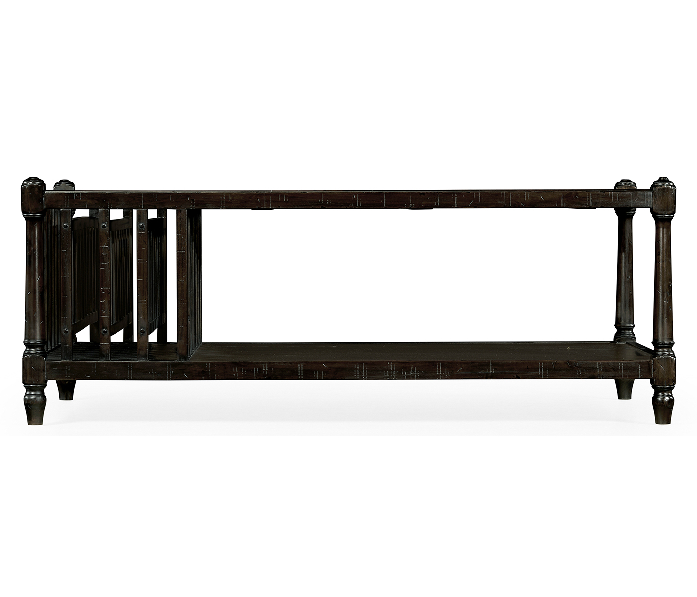 Dark Ale Rectangular Coffee Table with Magazine Rack