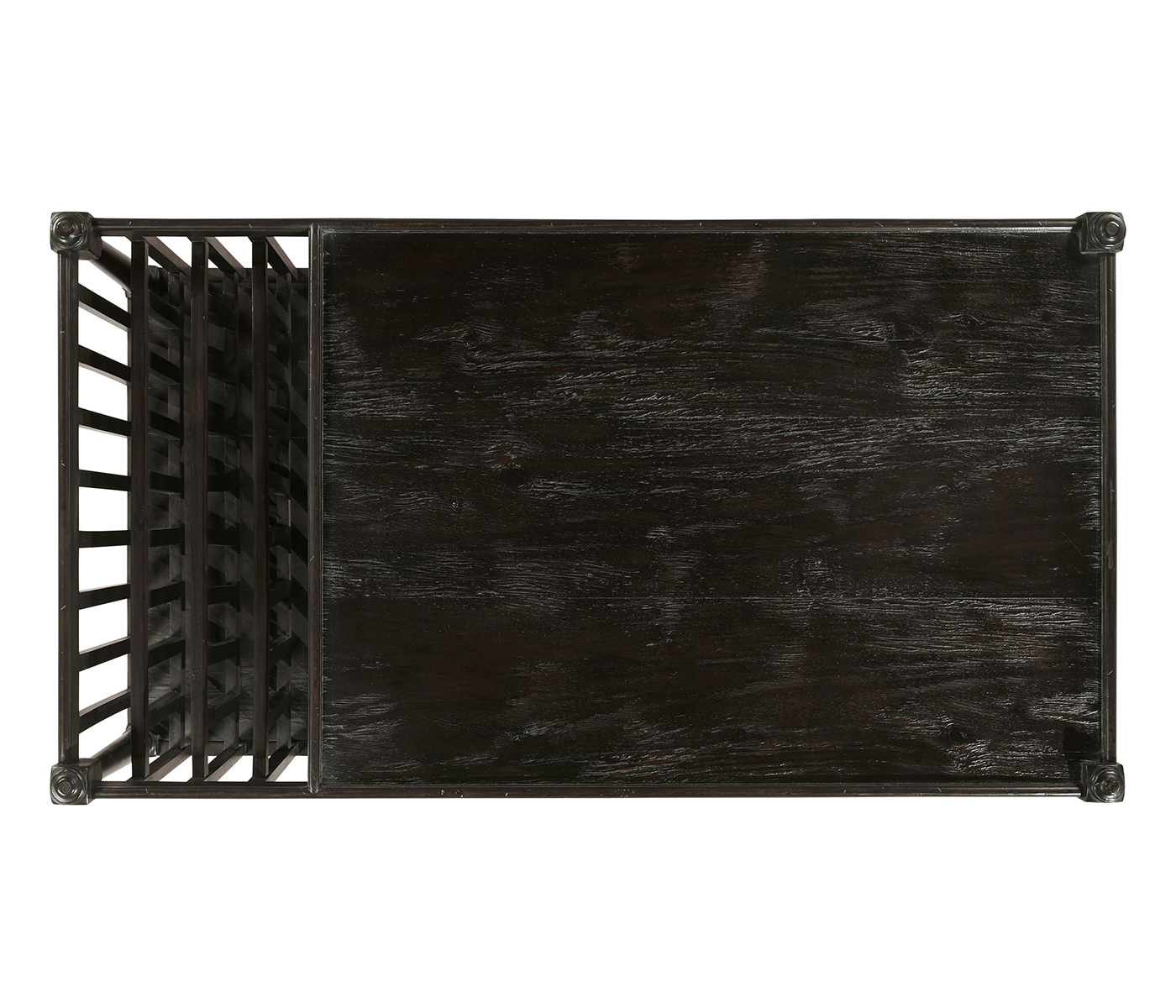 Dark Ale Rectangular Coffee Table with Magazine Rack