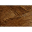 Country Walnut Square Coffee Table with Iron Base