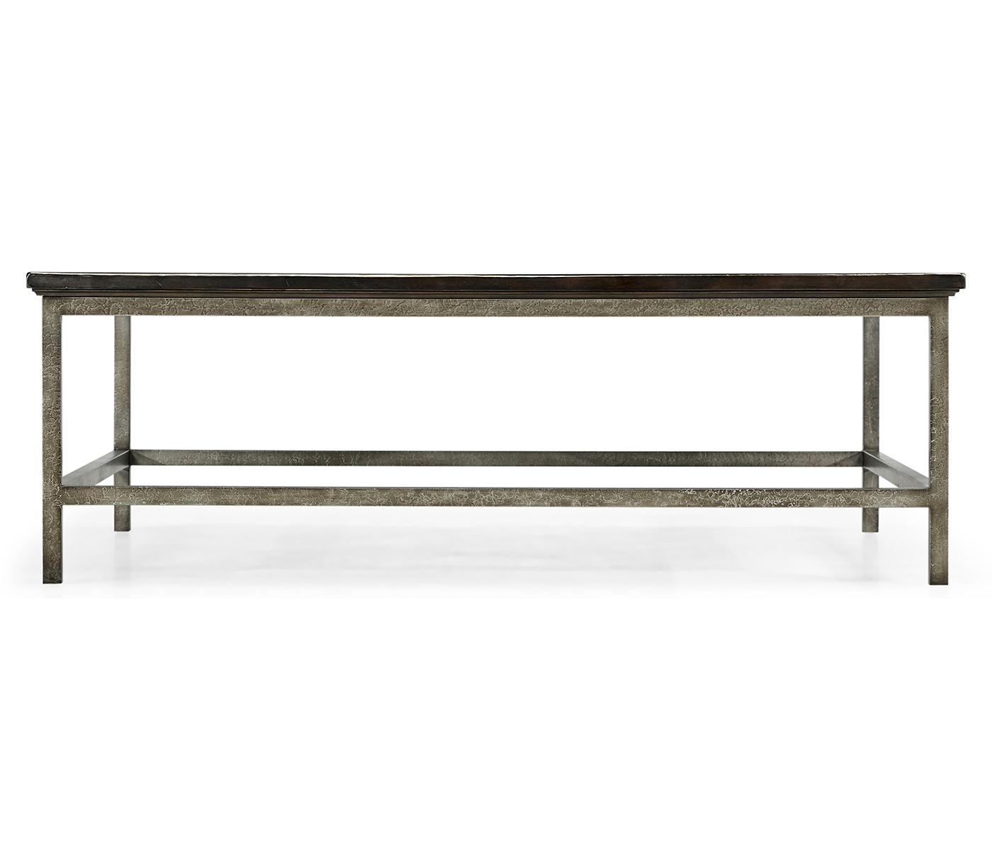 Dark Ale Square Coffee Table with Iron Base