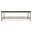 Dark Ale Square Coffee Table with Iron Base