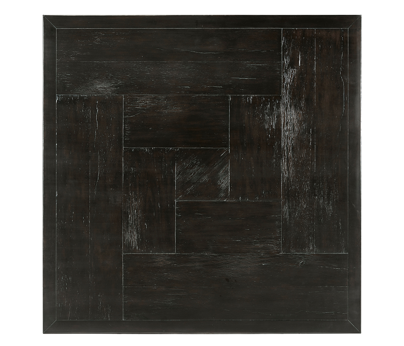 Dark Ale Square Coffee Table with Iron Base