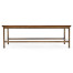 Country Walnut Rectangular Coffee Table with Iron Base