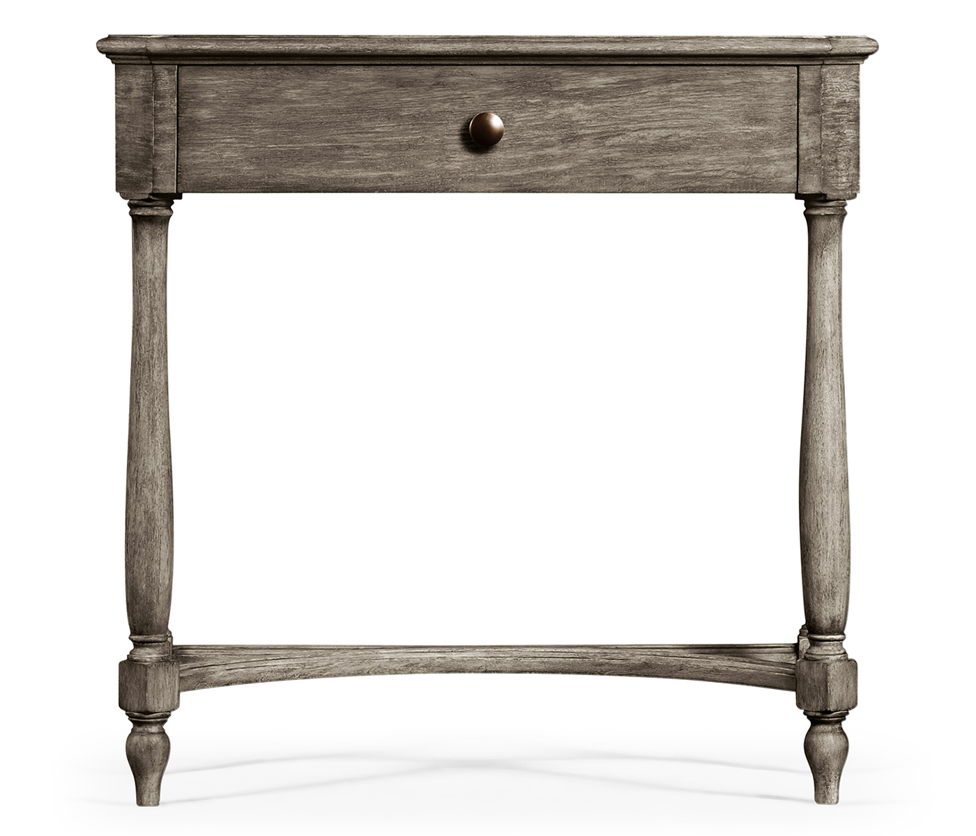 Antique Dark Grey Small Console Table with Drawer