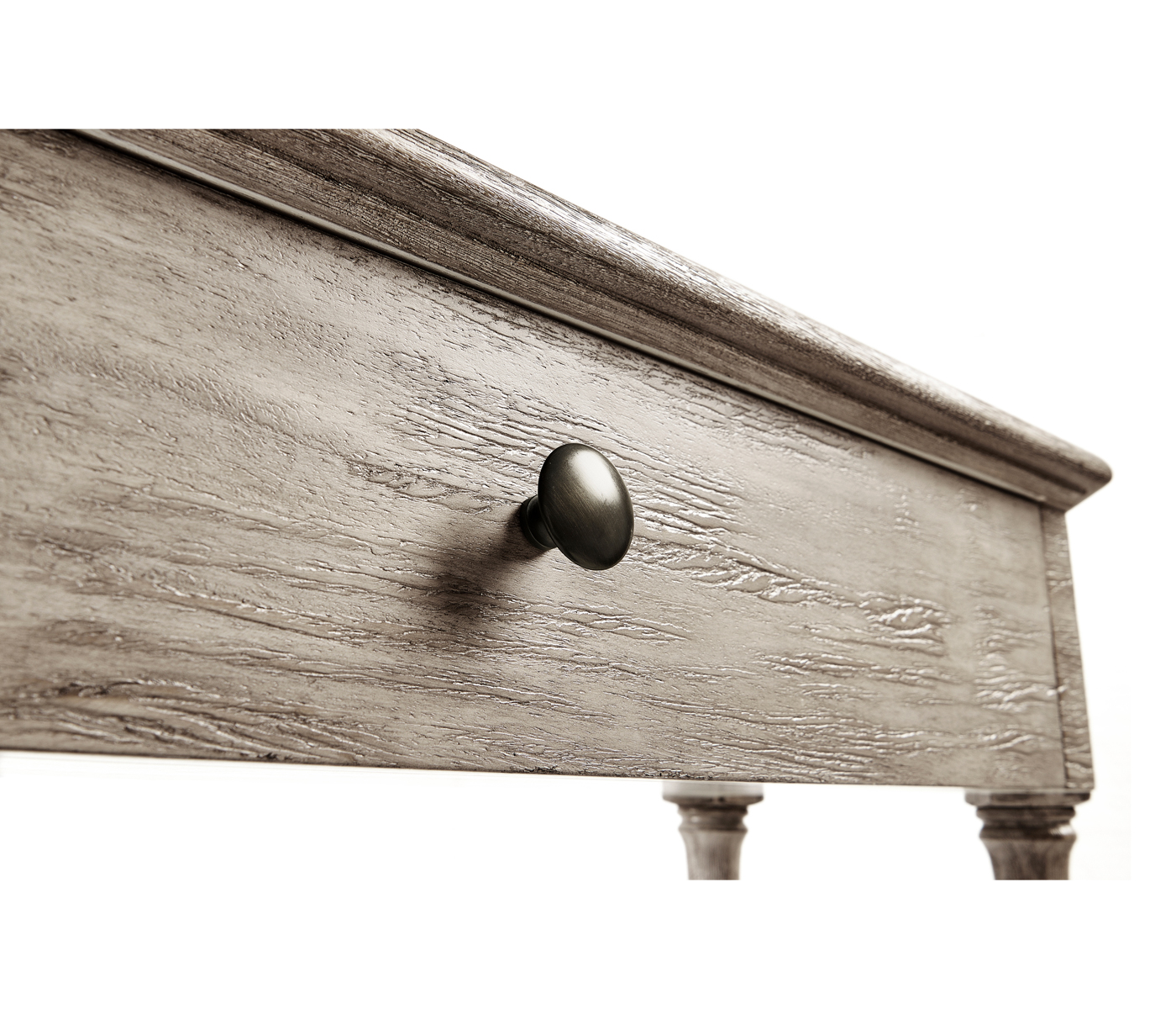 Rustic Grey Small Console Table with Drawer