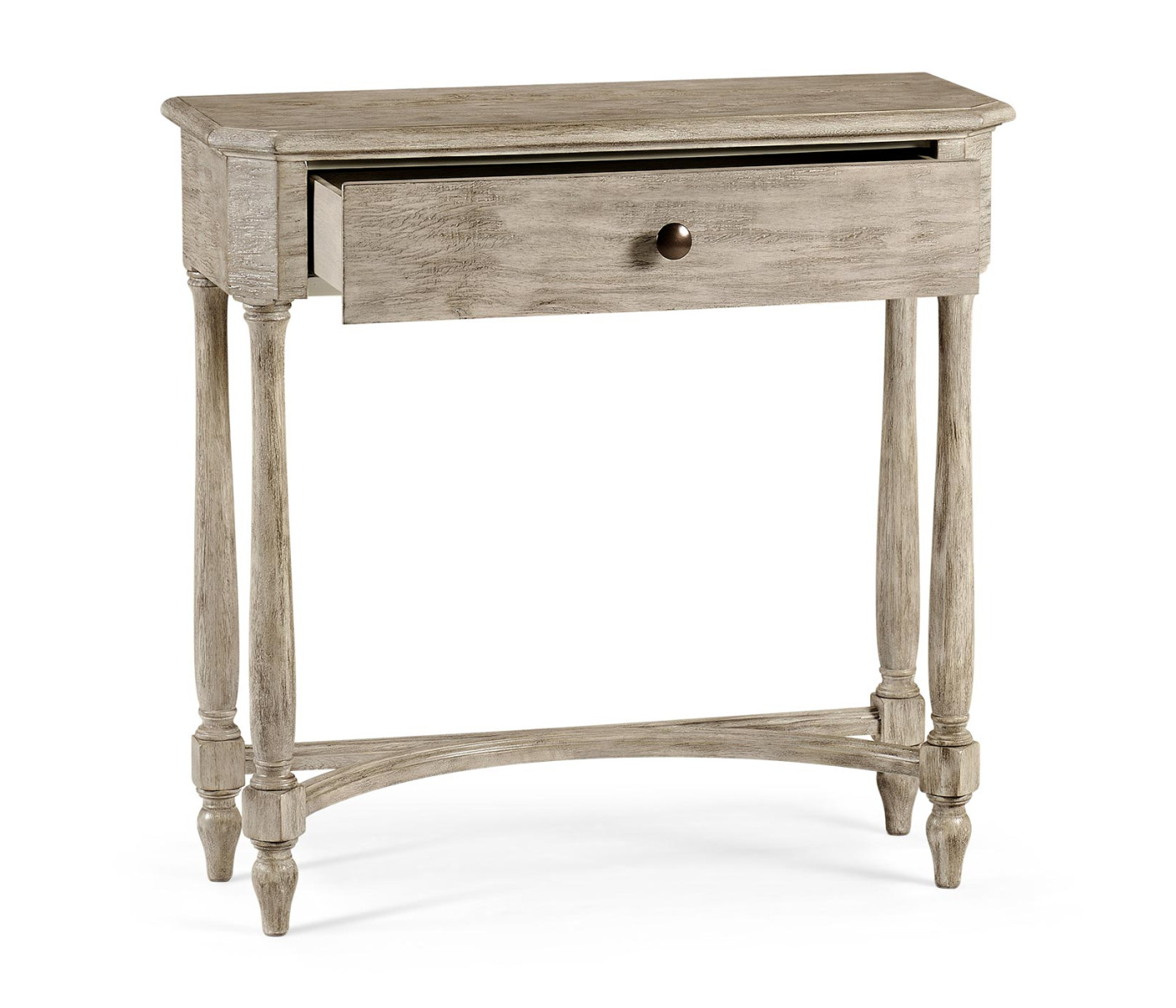 Rustic Grey Small Console Table with Drawer