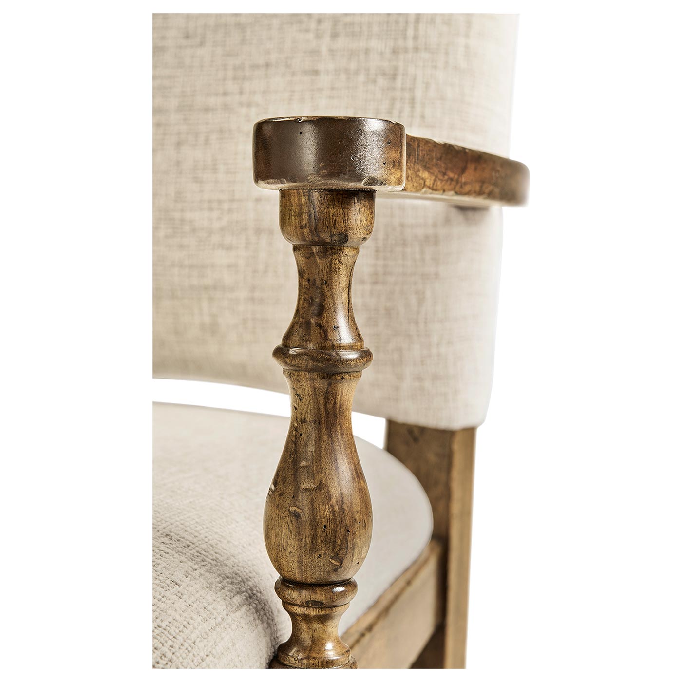 Casual Upholstered Dining Arm Chair