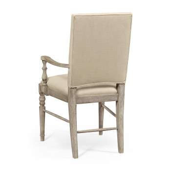 Casual Upholstered Dining Arm Chair
