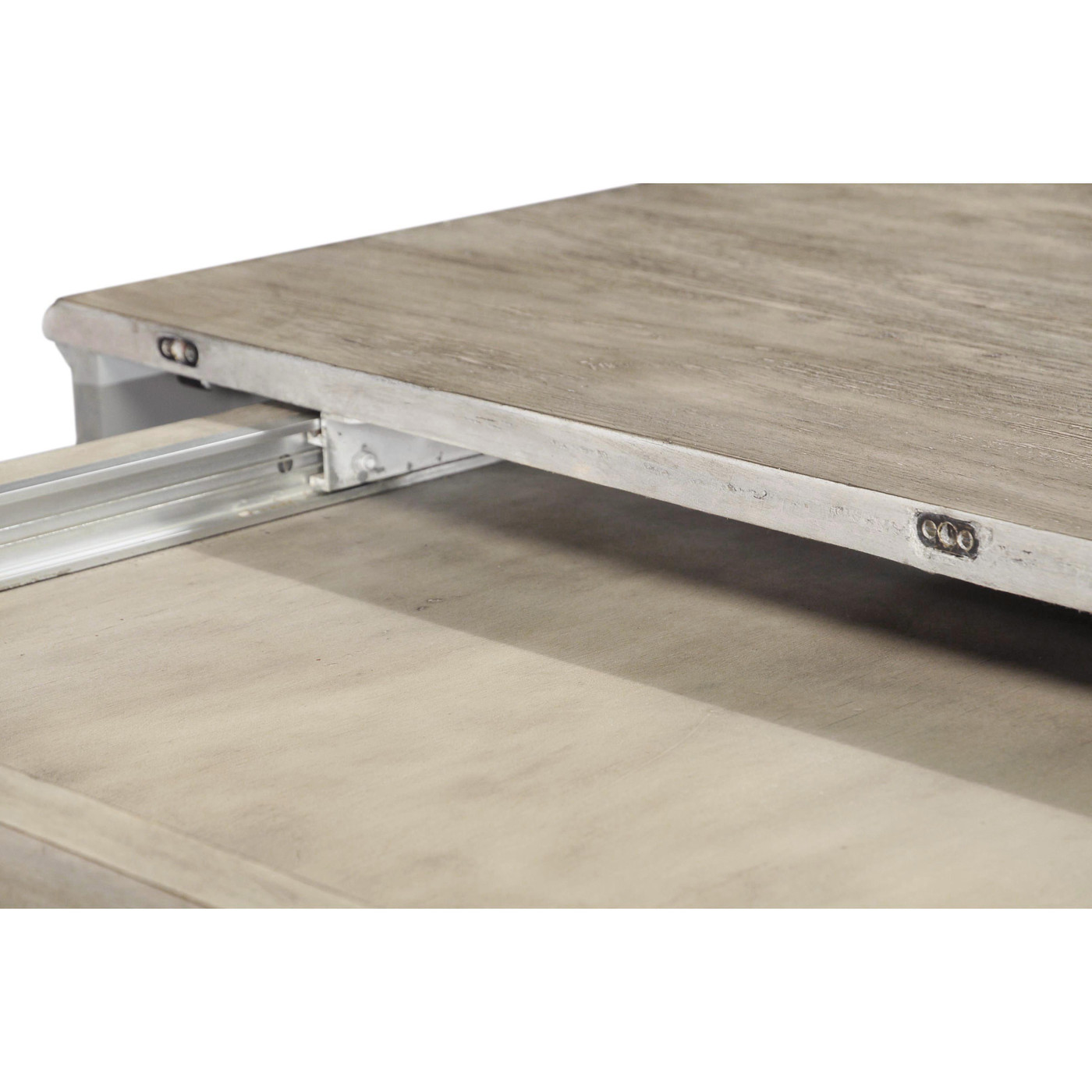 Rustic Grey Rectangular Extending Dining Table 71