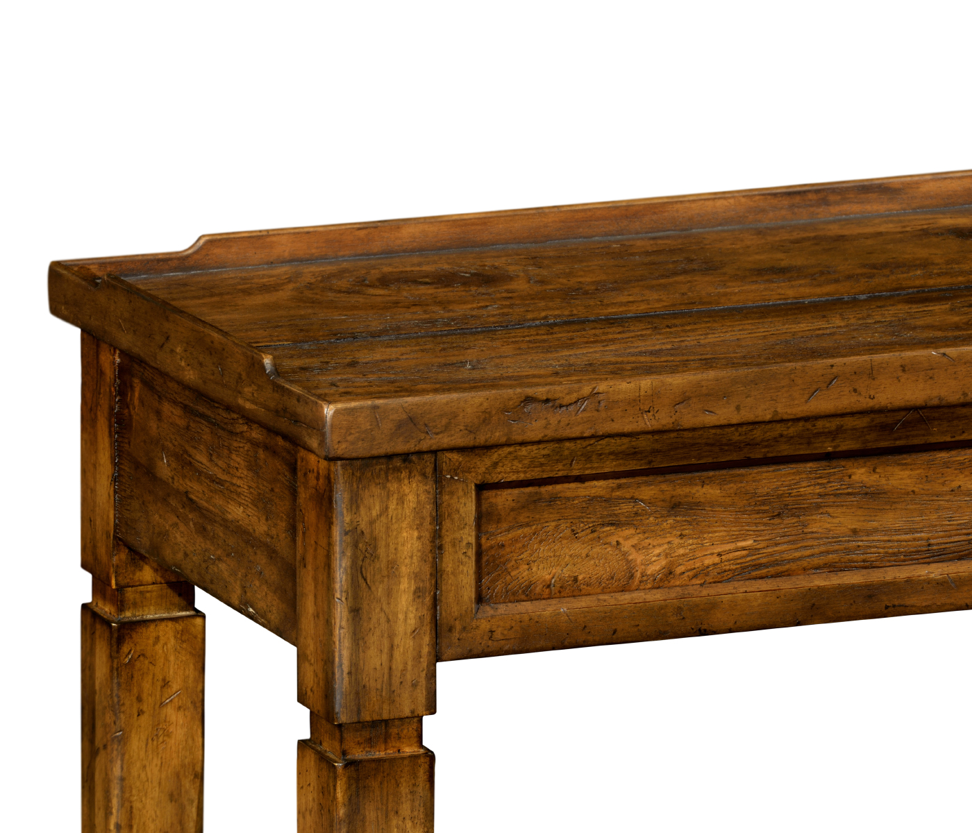 Console Table with Drawers in Country Walnut