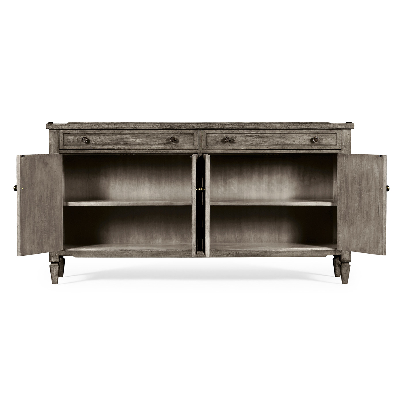 Casual Dark Grey Four Door Sideboard