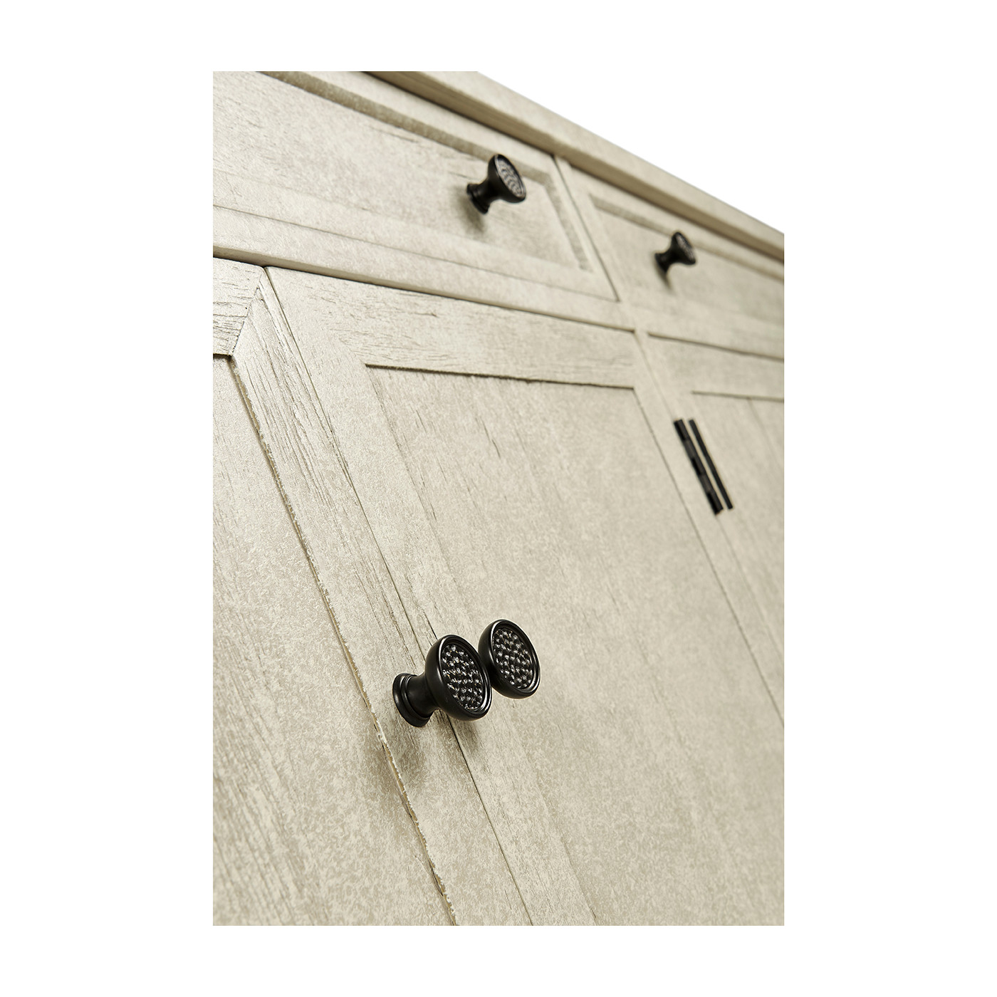 Casual Whitewash Driftwood Four Door Sideboard