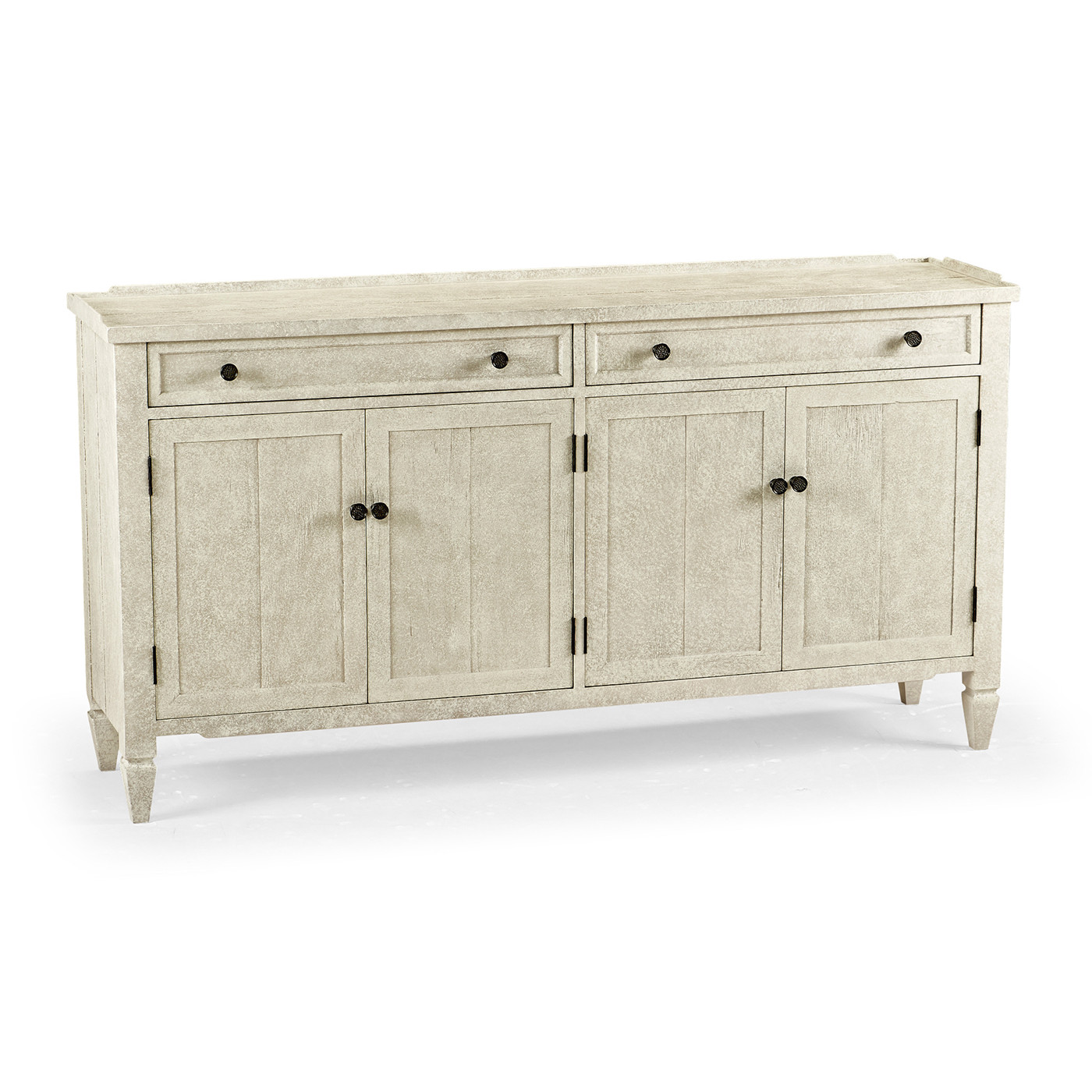 Casual Whitewash Driftwood Four Door Sideboard