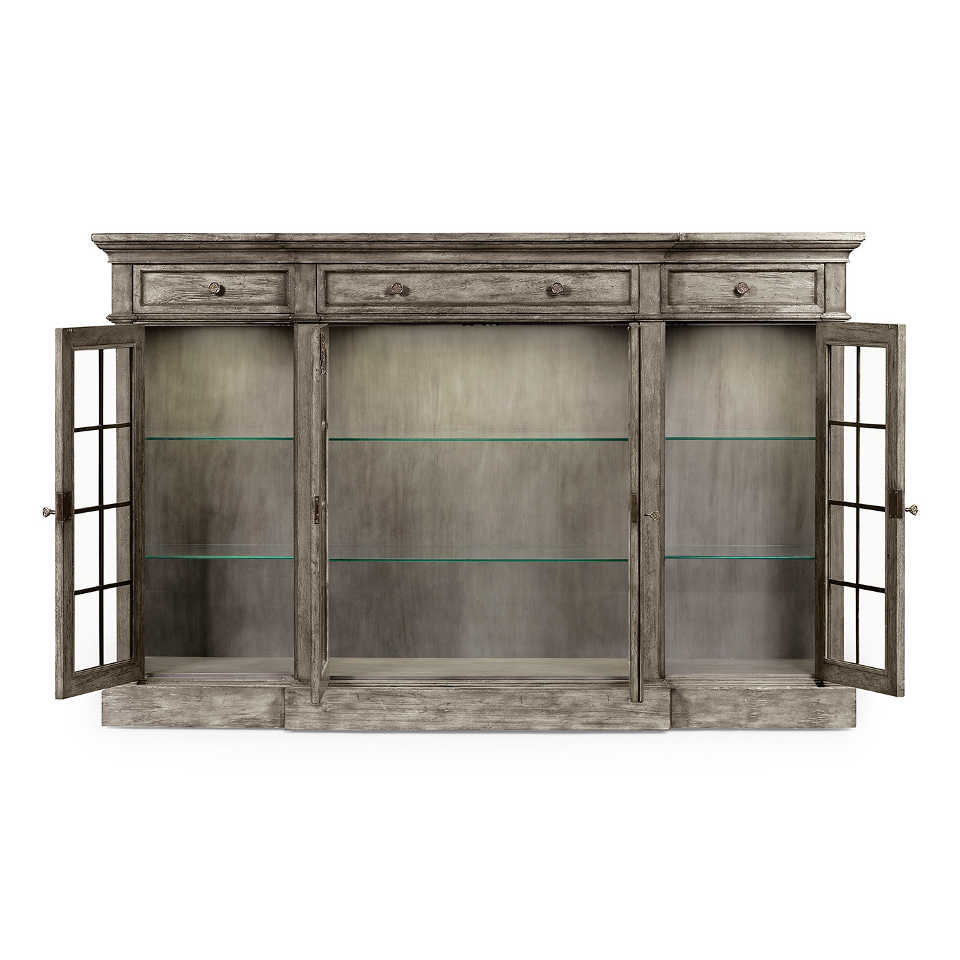Casual Four Door China Display Cabinet