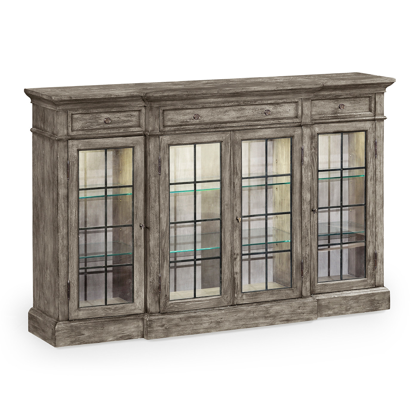 Casual Four Door China Display Cabinet