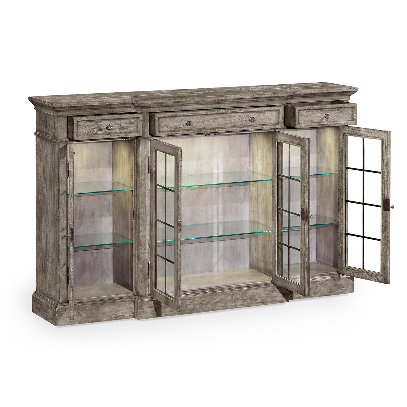 Casual Four Door China Display Cabinet