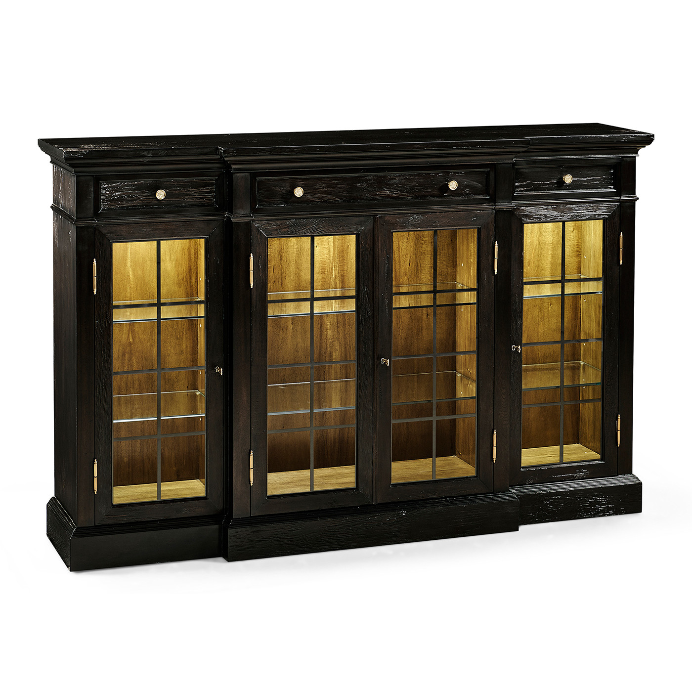 Casual Four Door China Display Cabinet