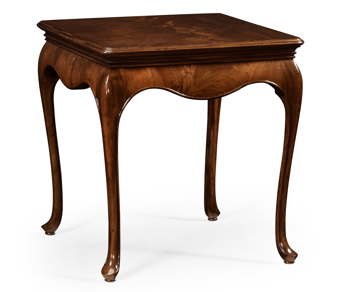 Square side table in antique mahogany