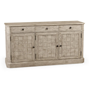 Rustic Grey Three Door Sideboard 65
