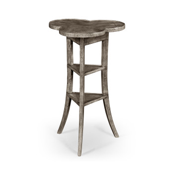 Trefoil Side Table in Antique Dark Grey
