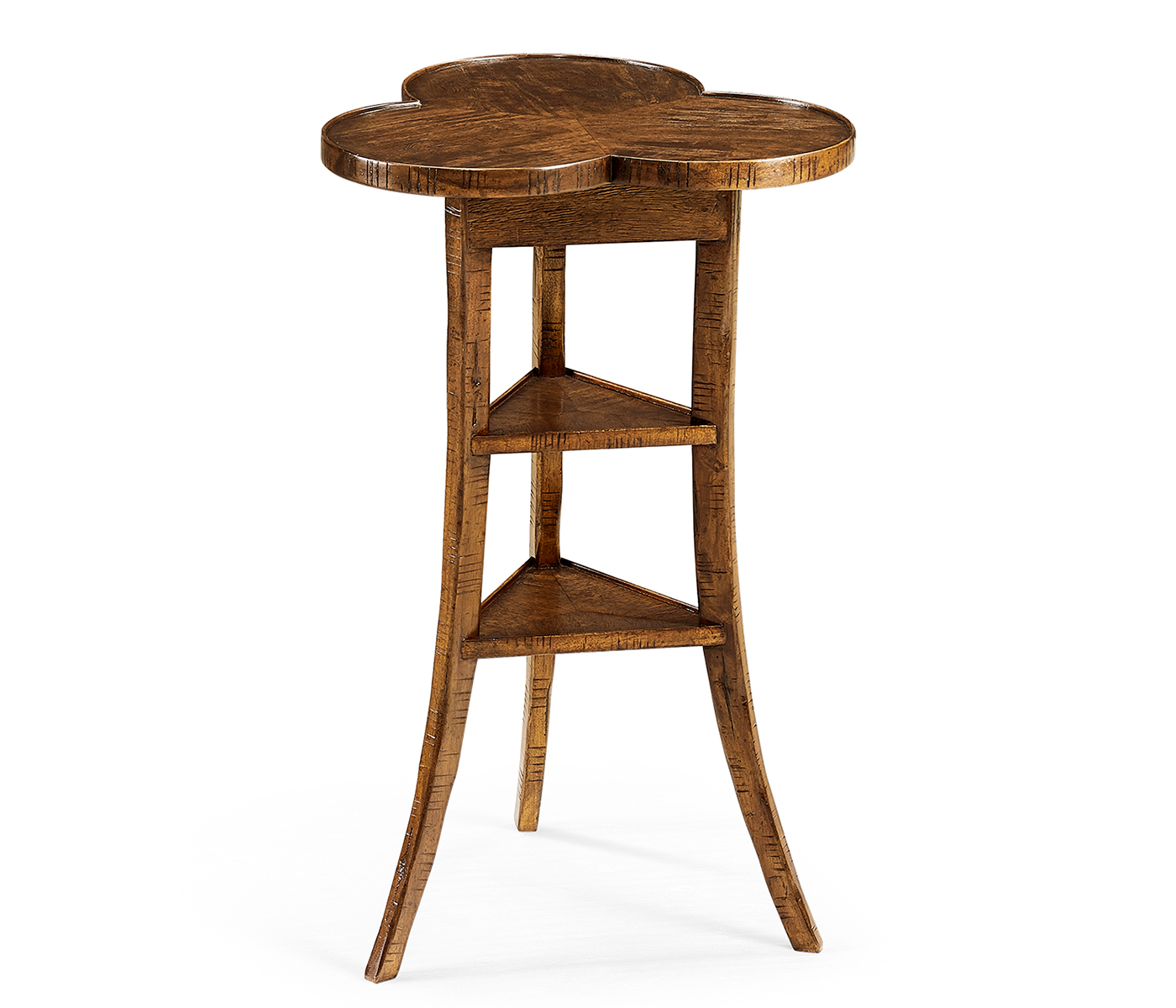 Trefoil Side Table in Country Walnut
