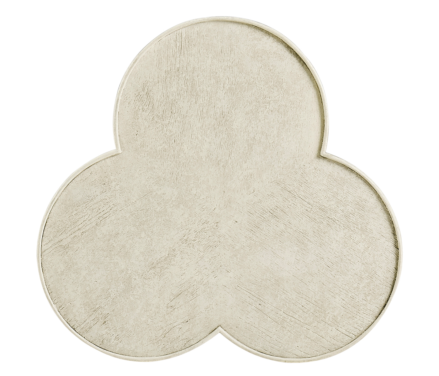 Trefoil Side Table in Whitewash Driftwood
