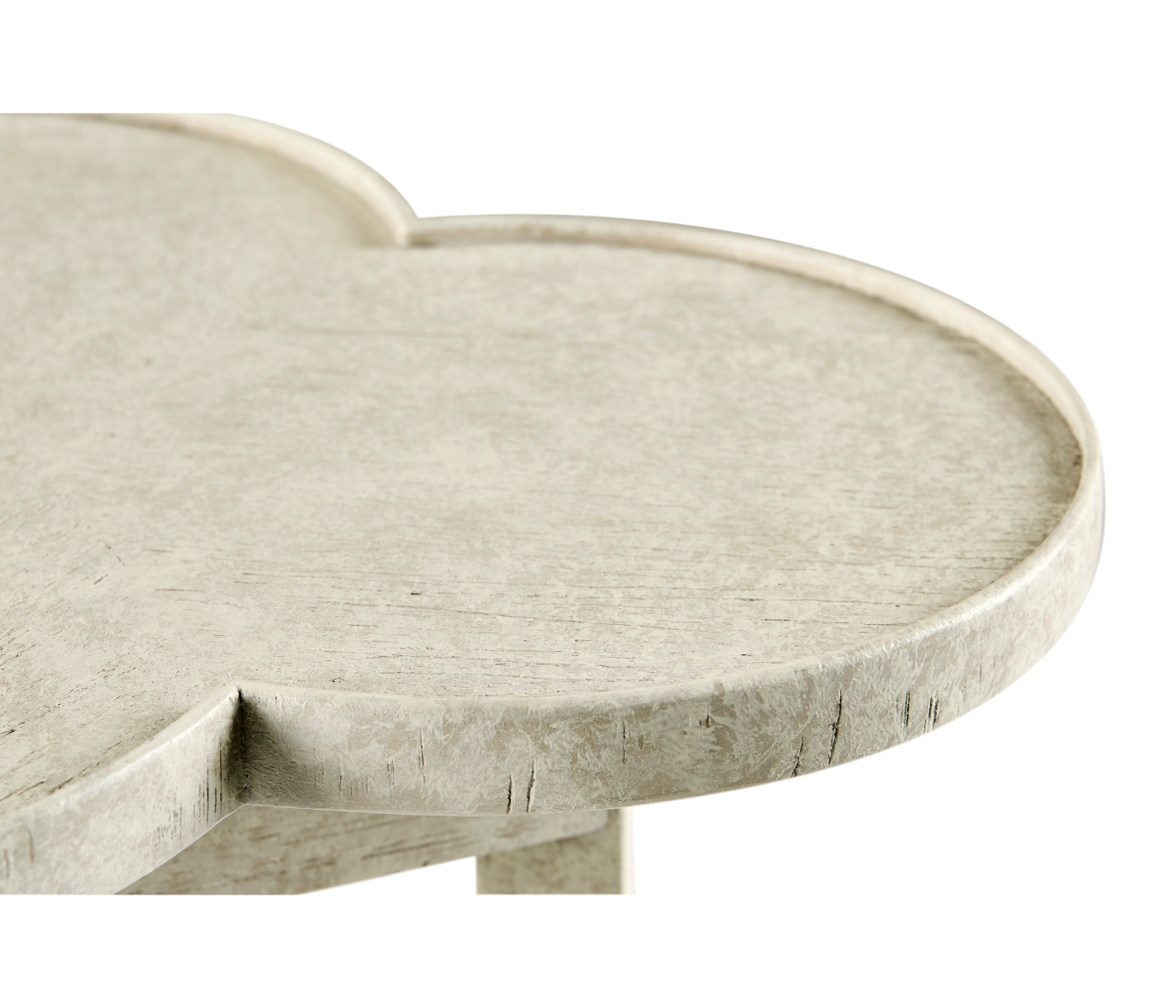 Trefoil Side Table in Whitewash Driftwood