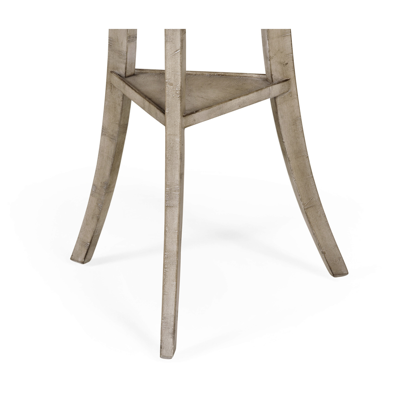 Trefoil Side Table with Rustic Grey