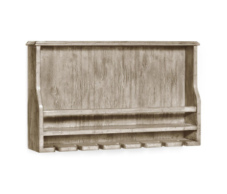 Wall Hanging Wine Rack in Rustic Grey
