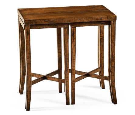 Nesting Cocktail Tables in Country Walnut