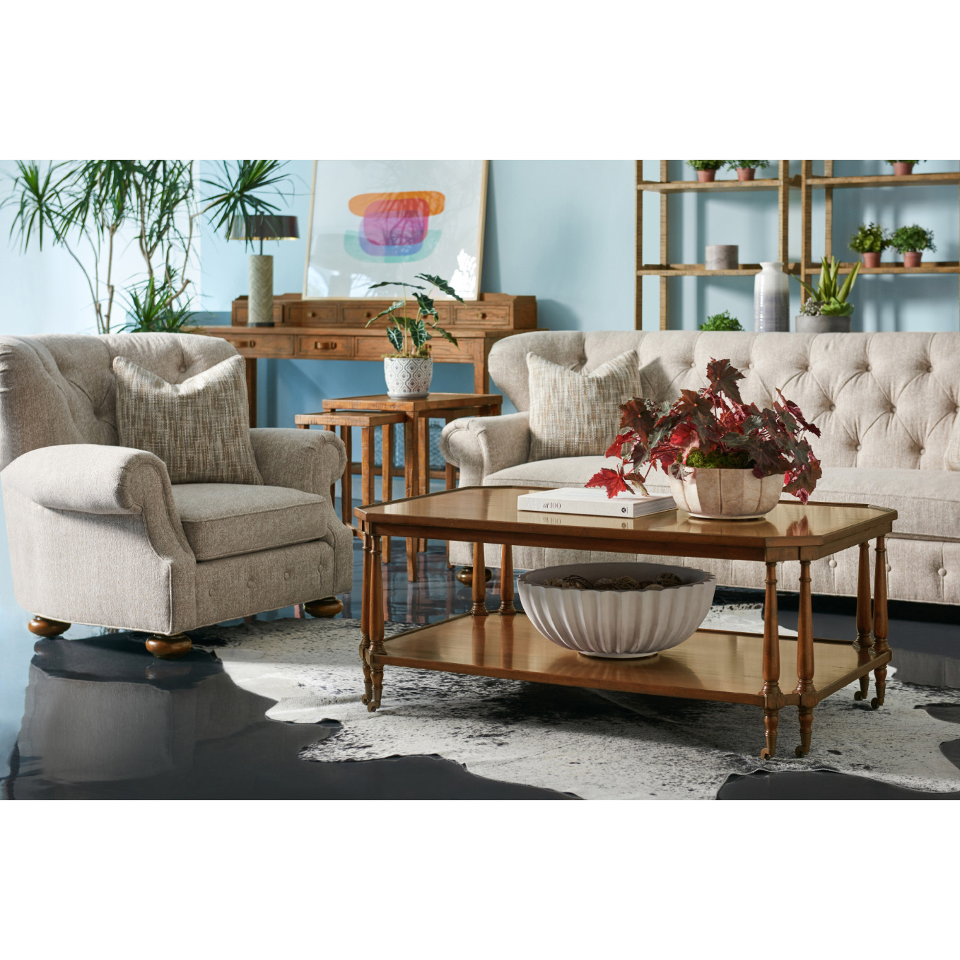 Nesting Cocktail Tables in Rustic Grey