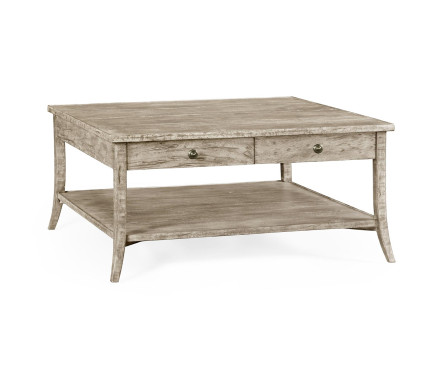 Square Coffee Table in Rustic Grey