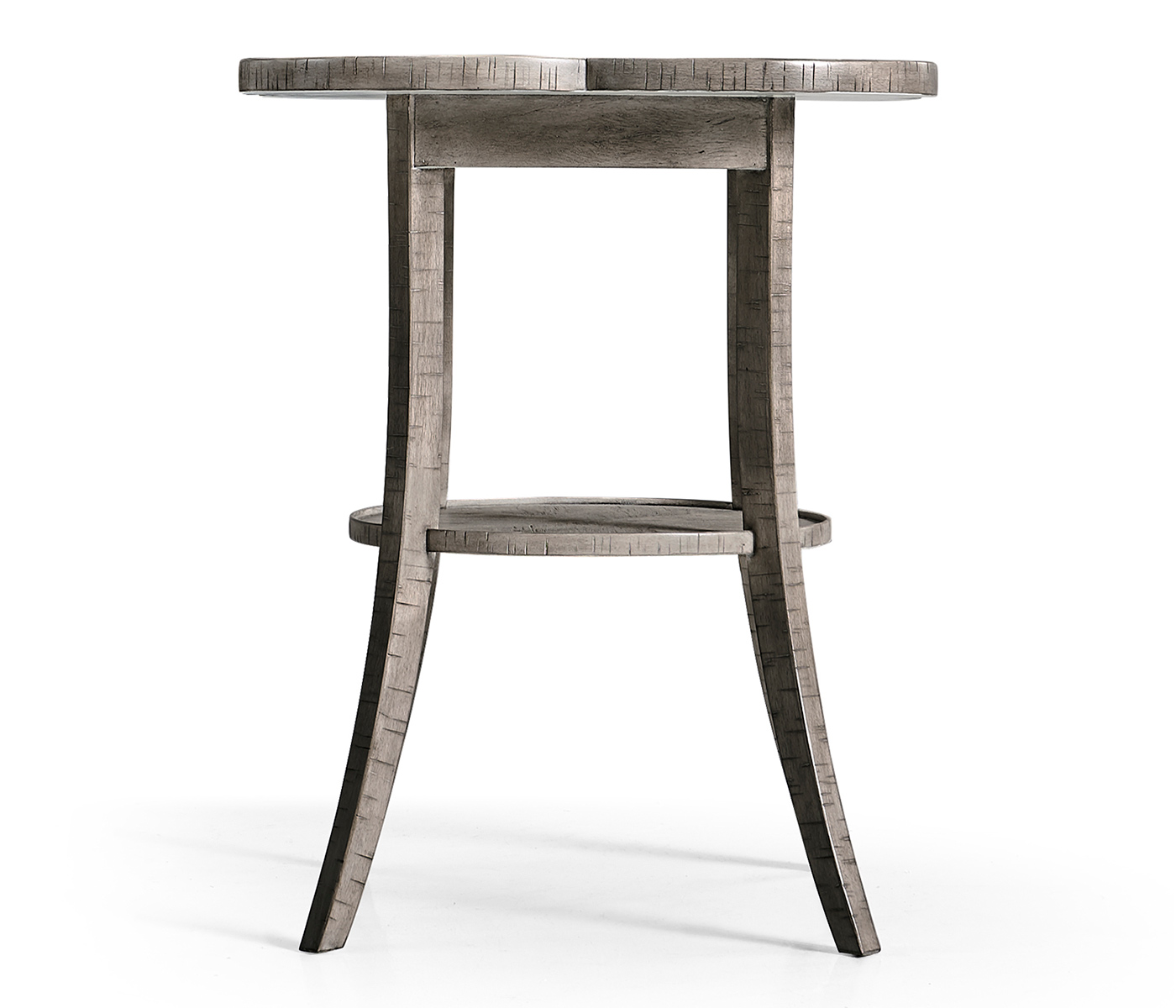 Quatrefoil Lamp Table in Antique Dark Grey