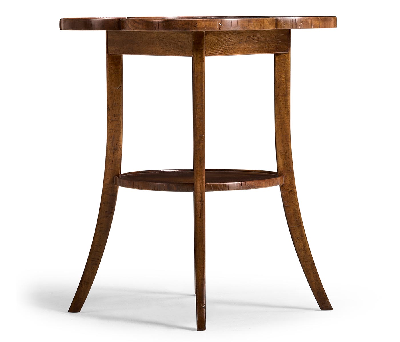 Quatrefoil Lamp Table in Country Walnut