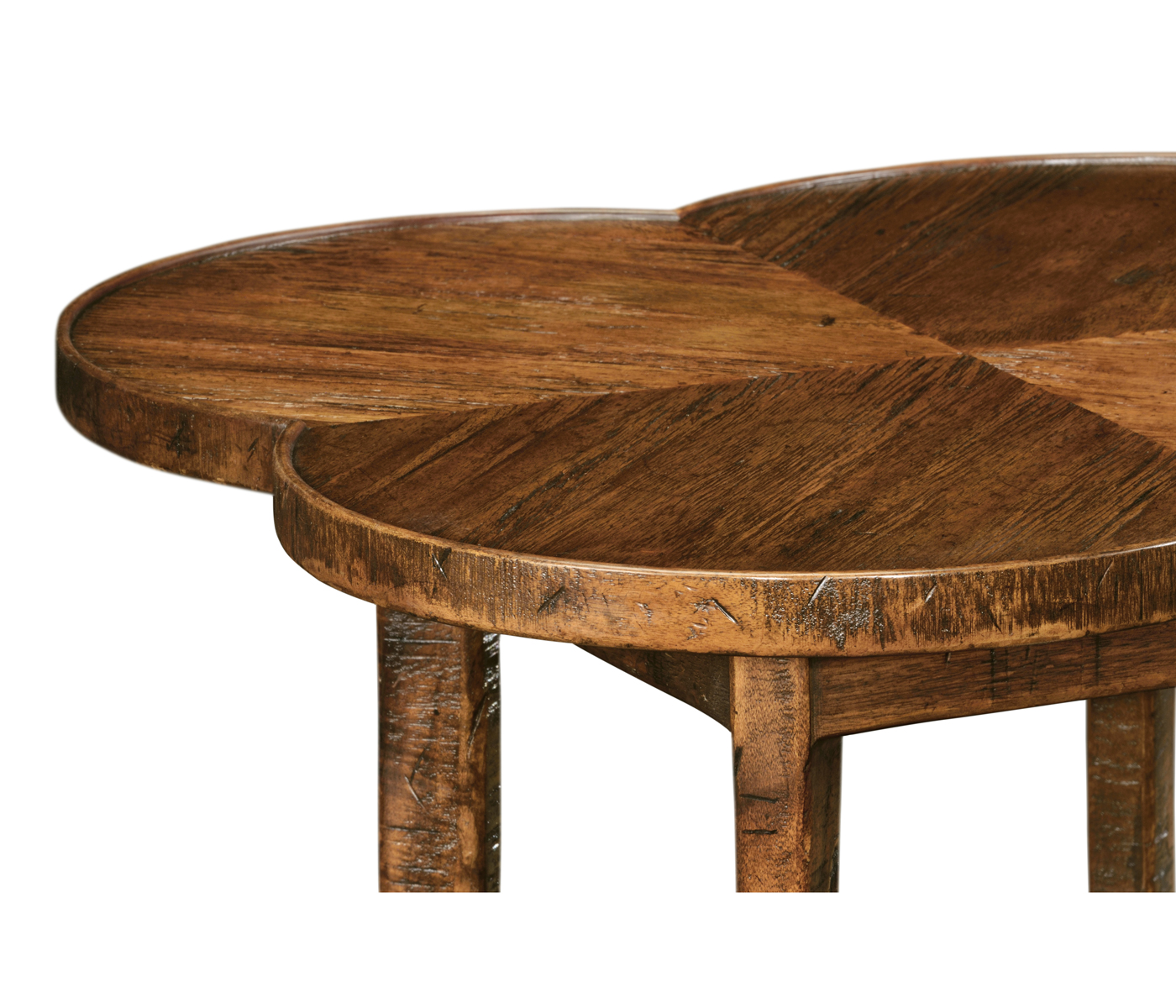 Quatrefoil Lamp Table in Country Walnut