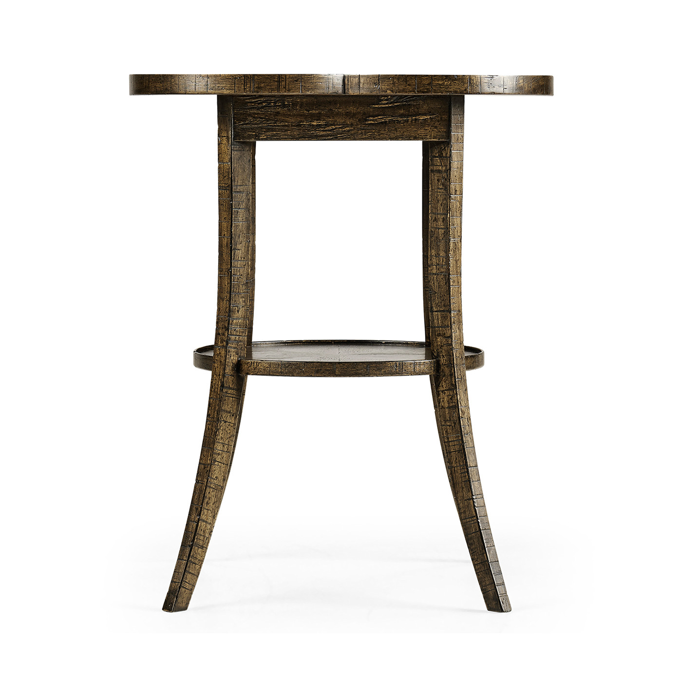 Quatrefoil Lamp Table in Dark Driftwood