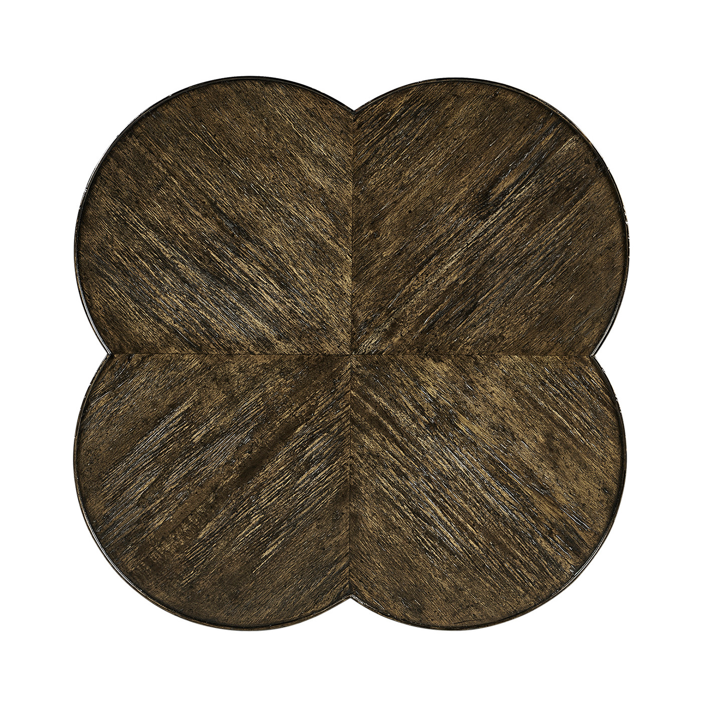 Quatrefoil Lamp Table in Dark Driftwood