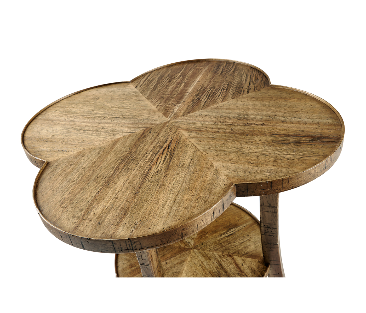Quatrefoil Lamp Table in Medium Driftwood