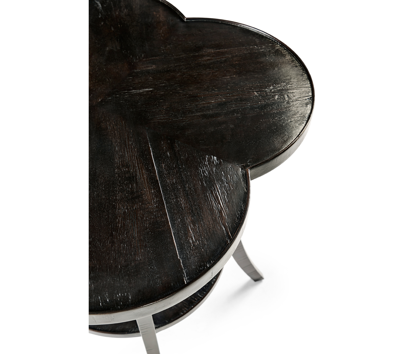 Quatrefoil Lamp Table in Dark Ale