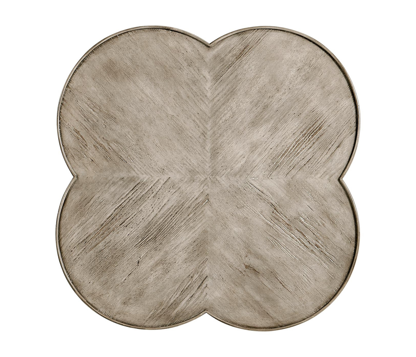 Quatrefoil Lamp Table in Rustic Grey