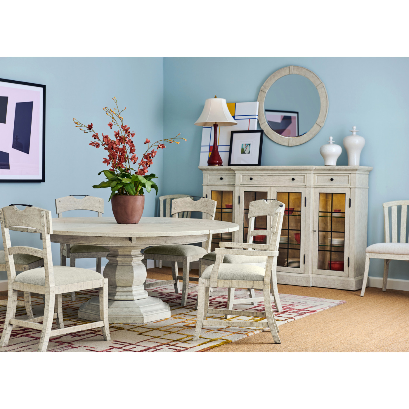 Casual Slat Upholstered Side Chair