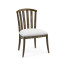 Casual Slat Upholstered Side Chair